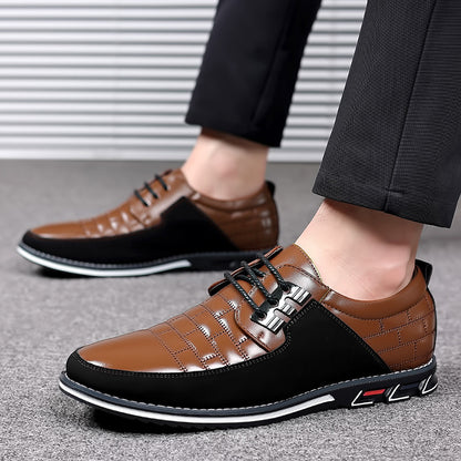Chaussures décontractées en cuir pour hommes grandes tailles